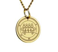 Collar Exclusivo de Plata de Ley ley 925 24 mm | Cadena 45 cm | Sigilo Paimon | Joyería de Lujo Ars Goetia | Colgante Elegante la Llave Menor Salomón | Amuleto demoníaco | ocultista | Talismán gótico