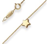 Collar Fantasía Cadena de Oro Collar Estrella Collar de 585 Oro Amarillo 42cm