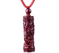 Collar Feng Shui Collar de Piedra de Cristal de cinabrio Collar con Colgante de Animales del zodíaco Chino con cordón Collar Largo Collar de Buena Suerte con talismán de Piedras Preciosas Naturales,