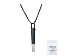 Collar fijo, collar de respiración con algodón de filtro deja de fumar colgante para hombres, alivio de ansiedad del estrés, meditación, regalo de cumpleaños para el día de San Valentín