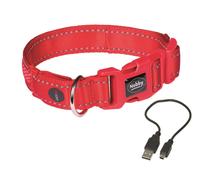 Collar "FLASH MESH" rojo; XS-S: L: 28-38 cm; B: 20 mm
