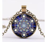 Collar Flor de la Vida Chakra Collar con Colgante Collar de Estrella Mágica de Seis Puntas Estilo 10