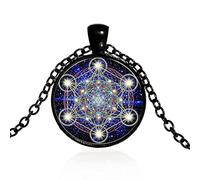 Collar Flor de la Vida Chakra Collar con Colgante Collar de Estrella Mágica de Seis Puntas Estilo 12