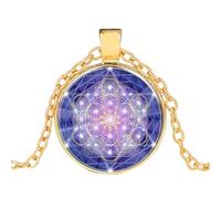 Collar Flor de la Vida Chakra Collar con Colgante Collar de Estrella Mágica de Seis Puntas Estilo 15