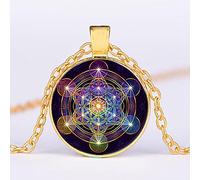 Collar Flor de la Vida Chakra Collar con Colgante Collar de Estrella Mágica de Seis Puntas Estilo 3