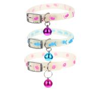 Collar Fluorescente para Mascotas Ajuste Cómodo, 3 Piezas | Silicona, Uso Diario y Fotos, Diseño Chic, para Gatitos y Perros Pequeños Color Aleatorio