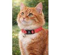 Collar Gato - Elza Rojo Coral 20-34 cm - Nylon elástico Reflectante con Cascabel
