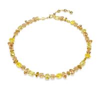 Collar Gema, Tallas mixtas, Amarillo, Baño tono oro OS