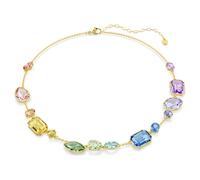 Swarovski Collar Gema, Tallas mixtas, Multicolor, Baño tono oro