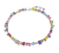 Swarovski Collar Gema, Tallas mixtas, Multicolor, Baño de rodio