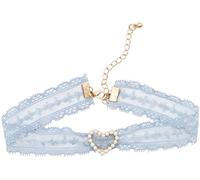 Collar genérico de moda, collar de moda mujer hada encaje falso perla gargantilla clavícula cadena joyería Lo bueno y lo malo