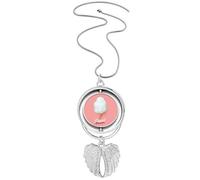 Collar giratorio con alas de ángel con diseño de paletas de hielo de huevo enorme