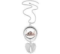 Collar giratorio con colgante de alas de ángel de Turquía Santa Sofía Estambul