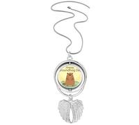 Collar giratorio con colgante de alas de ángel para el día de la marmota de Estados Unidos y Canadá
