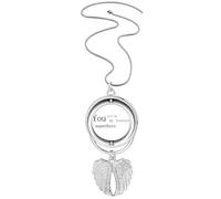 Collar giratorio con colgante de alas de ángel para el día del padre