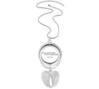 Collar giratorio con diseño de alas de ángel con cita de Steve Jobs Art Deco