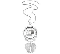 Collar giratorio con diseño de alas de ángel con cita "The Best Preparation Is Doing Your Best Today"