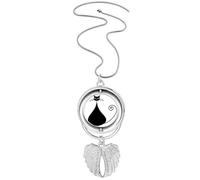 Collar giratorio con diseño de alas de ángel para amantes de los gatos negros, Halloween, diseño de animales