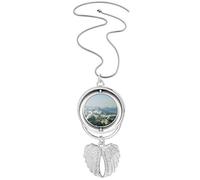Collar giratorio con diseño de alas de ángel y cielo al aire libre