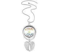 Collar giratorio con diseño de bandera de arco iris LGBT Love Is Love