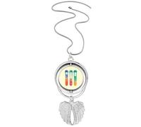 Collar giratorio con diseño de diferentes tubos de ensayo de líquidos, diseño de alas de ángel