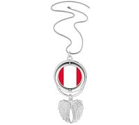 Collar giratorio con diseño de la bandera nacional del sur de Amecountry, alas de ángel, joyería