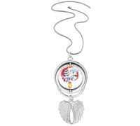 Collar giratorio con diseño de puente chino, diseño de alas de ángel, joyería