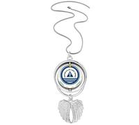 Collar giratorio con emblema nacional de Cabo Verde con alas de ángel