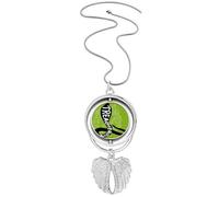 Collar giratorio de alas de ángel con diseño de animales de cobra negra