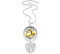Collar giratorio de alas de ángel con diseño de plato chino, delicioso patrón
