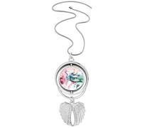 Collar giratorio de alas de ángel con diseño de puente de dragón chino chino