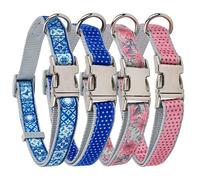 Collar glam mosaic y floral dots azul oscuro - 2.5x50-65cm