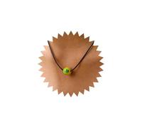 Collar gótico de cuero negro delgado y simple de dibujos animados lindo colgante redondo cadena de cuerda minimalista gargantilla gótica joyería para mujer