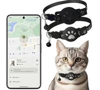 Collar GPS Gatos, GPS para Gatos sin Cuota Mensual, No Requiere SIM (Solo Android), Collar Localizador Compatible con goo- gle Find My (B)