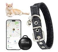 Collar GPS para Gatos con rastreador - Dispositivo de Seguimiento/Rango Ilimitado/Modo perdido para Gatos Juego de Collar Inteligente de tamaño Ajustable - Funciona con Apple Find My (Solo iOS)