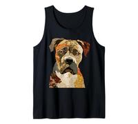 Collar gráfico Bohemio con diseño de Perro Corso con diseño de Patchwork Cane Corso Camiseta sin Mangas