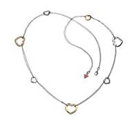 Collar Guess UBN81005 Serie Corazón Plateado Negro