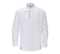 Collar Half Open Shirt Herren Classic Tops Japanese Leinen hemd Langarm Businesshemd Stehkragen Herrenhemd Katana Hemd Kyoto Einfarbig Stehkragen atmungsaktiv, Blanco, 6XL