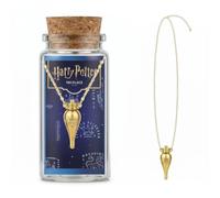 Collar Harry Potter Unisex con Colgante Felix Felicis - Bisutería en Caja Tipo Frasco, Color Dorado, Cadena y Colgante 100% Latón, Licencia Oficial, Regalo Fans y Cosplay