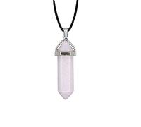 Collar Hexagonal De Cristales Morados Y Rosas, Joyería Para Mujer, COLLAR COLGANTE De Piedra Natural, Péndulo De Cuarzo,Cuarzo Rosa