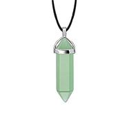 Collar Hexagonal De Cristales Morados Y Rosas, Joyería Para Mujer, COLLAR COLGANTE De Piedra Natural, Péndulo De Cuarzo,Aventurina Verde