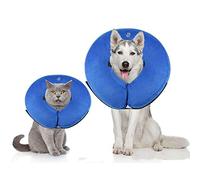 Collar Hinchable de recuperación de petaca de protección Ajustable Cono de cicatrización Confortable para Perro y Gato, S(COU: 17-30cm / 7-12in)