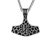 Collar Hombre, Collares para y joyería Personalizada Collares Gigantes de Guerreros Vikingos nórdicos Vintage para Amuleto de runas Antiguas Colgante Masculino Regalo de joyería