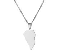 Collar Hombre, Collares para y Mujer Collares Colgantes con Mapa de Las Islas de España La Palma para Mujer y niña joyería de Moda Regalo