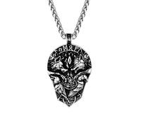 Collar Hombre, Collares y Joyas Personalizadas para Collares Vintage para Mitología nórdica Símbolos de Lobo Runas vikingas Colgante Celta Futhark Joyería Regalo