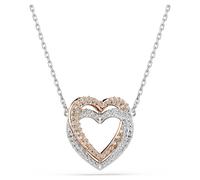 Collar Hyperbola, Talla redonda, Corazón, Blanco, Combinación de acabados metálicos OS