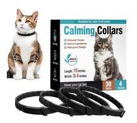 Collar impermeable para mascotas, collar de calma efectiva, collar para perros, collar calmante de la pheromona Lasts Lasts 30 Days, Long Lasting Stress Relief Collar 9,84 x 9,84 x 1,97 Inches for