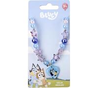 Collar infantil Bluey con colgante de corazón | Bisutería para niñas mayores de 3 años con cuentas de estrellas y diseño original