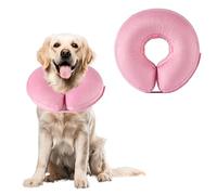Collar Inflable para Perros, Collar Isabelino Ajustable para Gatos, Protección para la Recuperación de Heridas o Intervenciones Quirúrgicas en Mascotas, Que No Bloquea la Visión, Rosa, XL