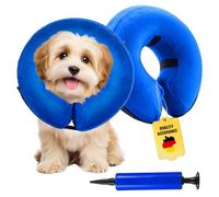 Collar Inflable para Perros y Gatos, Collar de Protección Ajustable para no Rascarse No Bloquea la Visión, Collar de recuperación de Cono Suave para Cuidado y recuperación de Mascotas, S